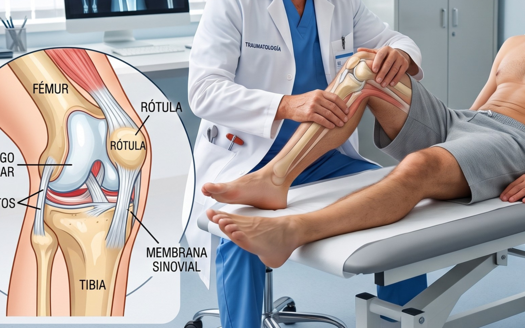 Rigidez de rodilla: anatomía de la articulación con membrana sinovial y líquido articular
